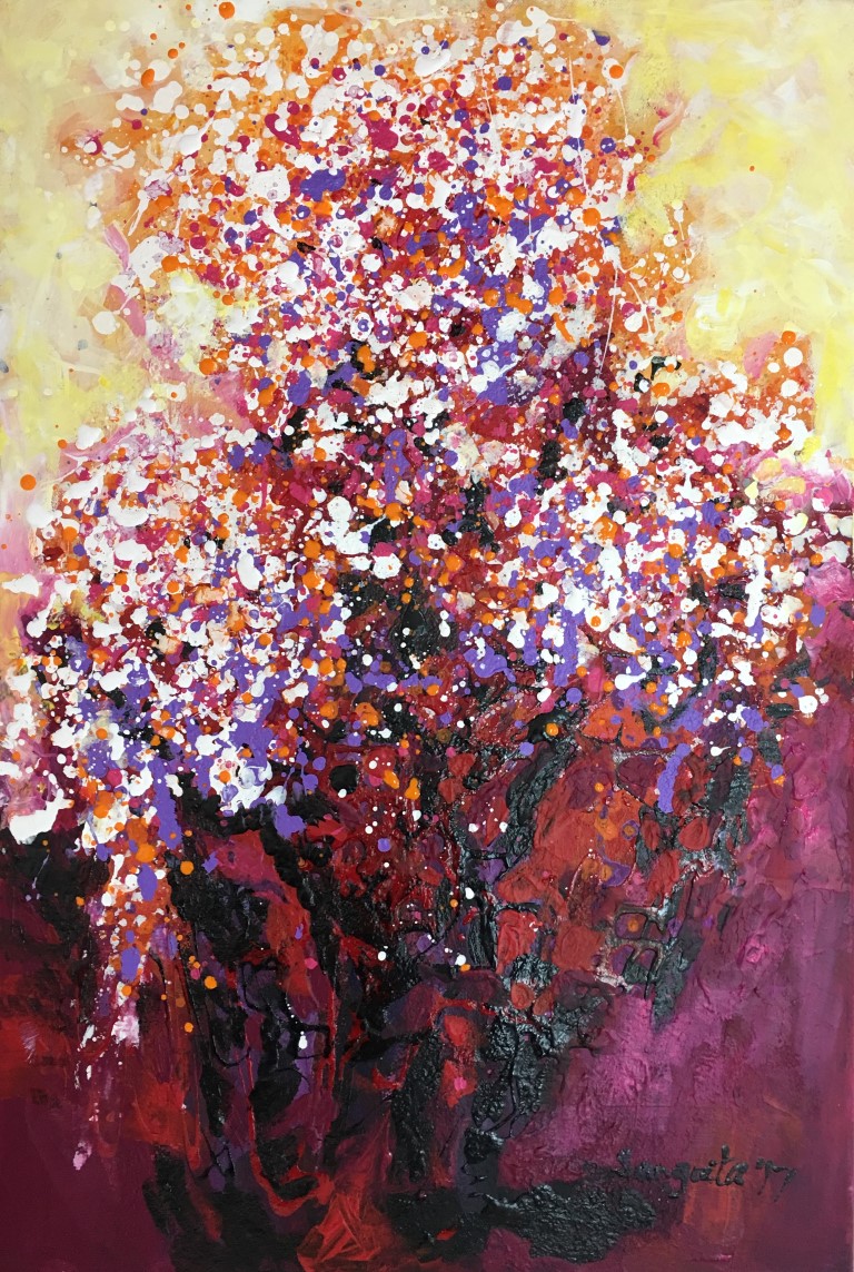 Spring 03 - Earth: Paintings/Landscapes: Mixed media on canvas, 18"×18", USD 550