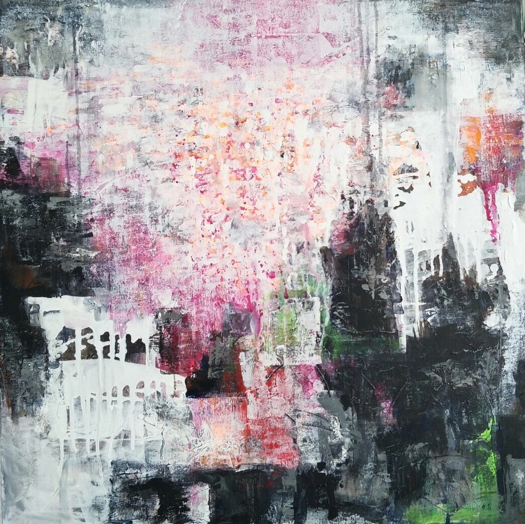 Peace - Earth: Paintings/Landscapes: Mixed media on canvas, 30"×30", USD 1200