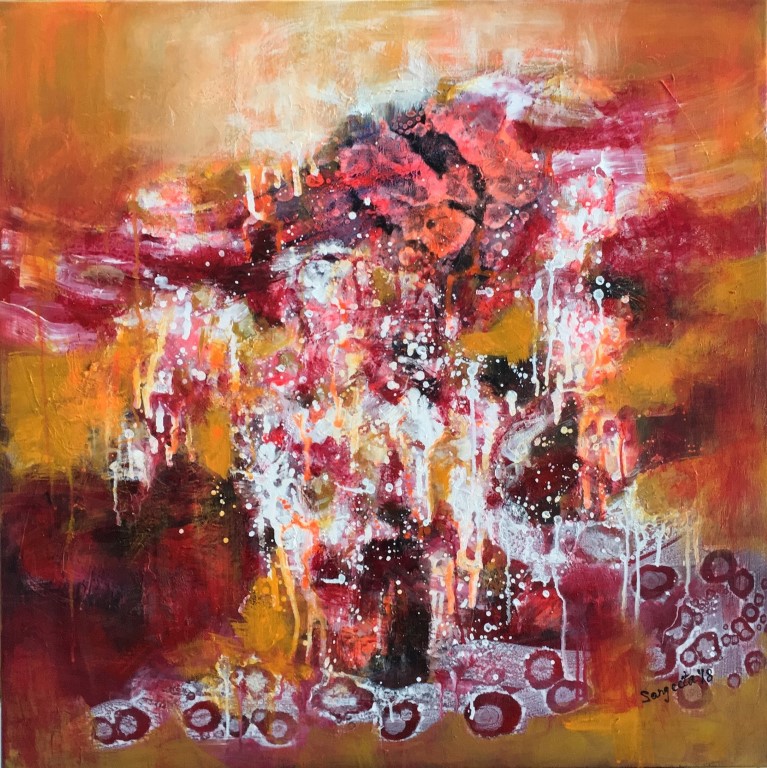 Radiance - Earth: Paintings/Landscapes: Mixed media on canvas, 30"×30", USD 2000